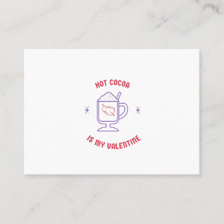 Tarjeta De Visita El cacao caliente es mi valentina