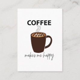 Tarjeta De Visita El café me hace feliz