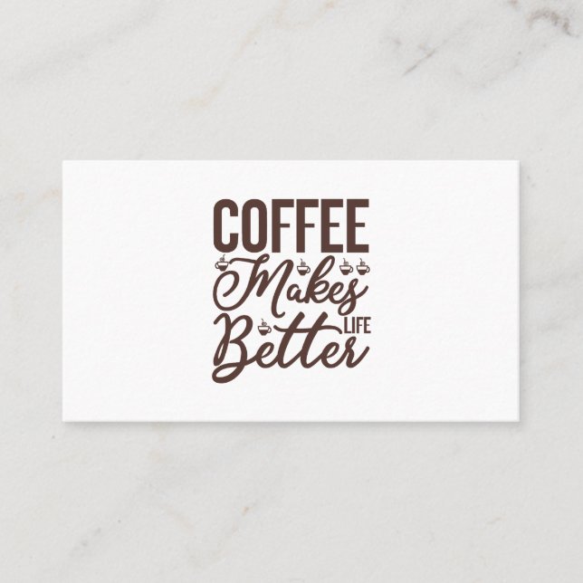 Tarjeta De Visita El café mejora la vida (Anverso)