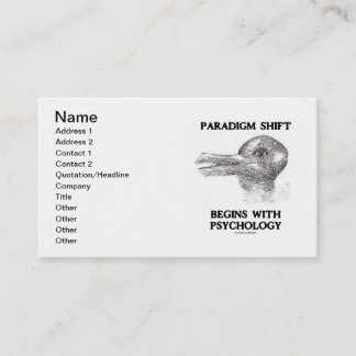 Tarjeta De Visita El cambio del paradigma comienza con la psicología