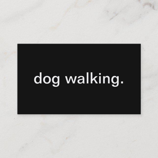 Tarjeta De Visita El caminar del perro (Anverso)