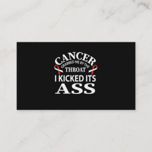 Tarjeta De Visita El Cáncer Me Agarró Por La Garganta Que Le Pate