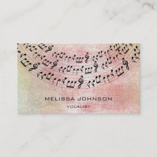 Tarjeta De Visita El cantante musical componente pianista Peach Past