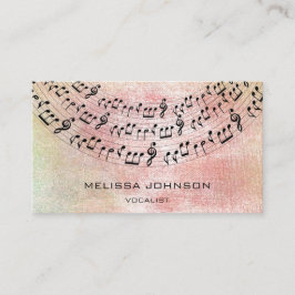 Tarjeta De Visita El cantante musical componente pianista Peach Past