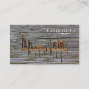 Tarjeta De Visita El carpintero profesional del constructor equipa