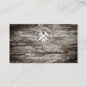 Tarjeta De Visita El carpintero profesional del constructor equipa