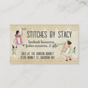 Tarjeta De Visita El carrete de la gente del hilo y del botón ata l