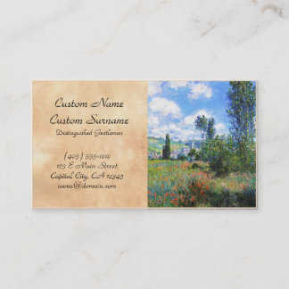 Tarjeta De Visita El carril en amapola coloca San Martín Claude