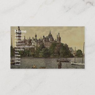 Tarjeta De Visita El castillo ducal, zona este, Schwerin,