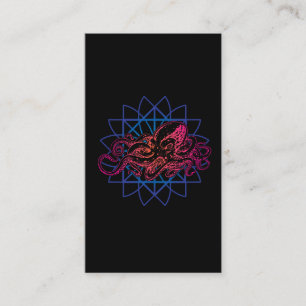 Tarjeta De Visita El castor de la geometría sagrada del pulpo abstra