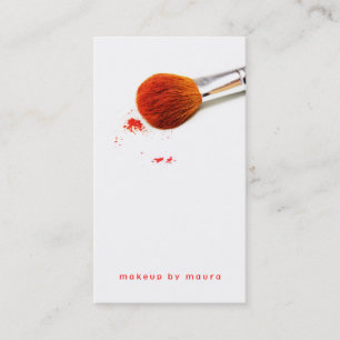 Tarjeta De Visita el cepillo del artista de maquillaje se ruboriza