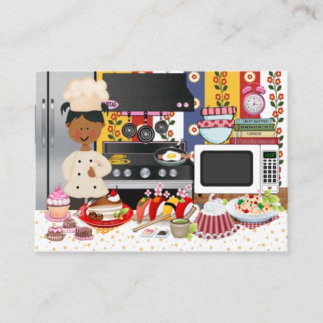 Tarjeta De Visita El Chef Feliz / Caterer - SRF (Anverso)