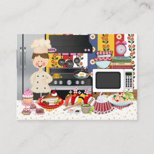 Tarjeta De Visita El Chef Feliz / Caterer - SRF