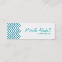 Tarjeta de visita el | Chevron |teal