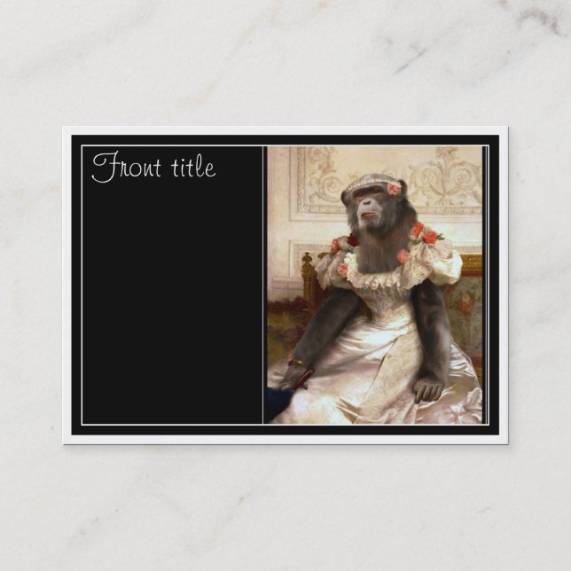 Tarjeta De Visita El chimpancé de Bouguereau (Anverso)