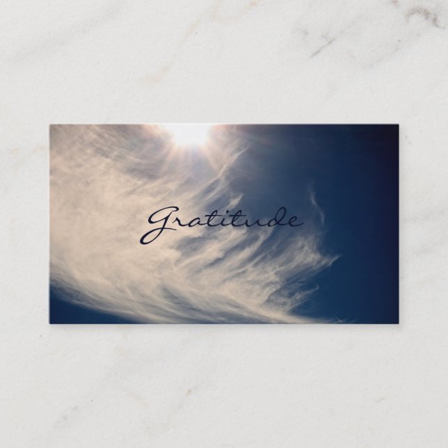 Tarjeta De Visita El cielo hermoso y la gratitud inspira (Anverso)