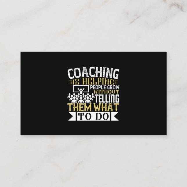 Tarjeta De Visita El Coaching ayuda a crecer a la gente (Anverso)