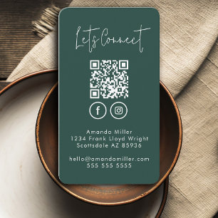Tarjeta De Visita El Código QR de los medios sociales se conecta con