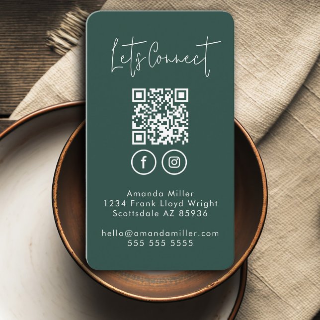 Tarjeta De Visita El Código QR de los medios sociales se conecta con (Subido por el creador)
