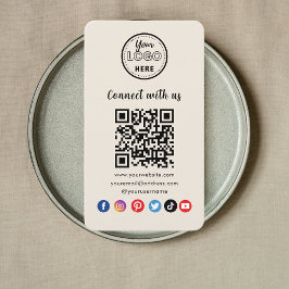 Tarjeta De Visita El Código QR moderno se conecta con los medios soc