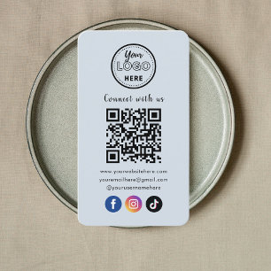 Tarjeta De Visita El Código QR se conecta con la armada suave de med
