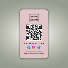 Tarjeta De Visita El Código QR Sigue El Análisis Para Conectarse Con