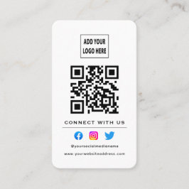 Tarjeta De Visita El Código QR Sigue El Escáner Para Conectarse Con
