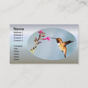 Tarjeta De Visita El colibrí salvaje en la naturaleza