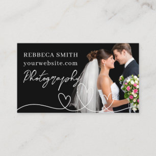 Tarjeta De Visita El collage de fotos de fotógrafos bodas modernos e