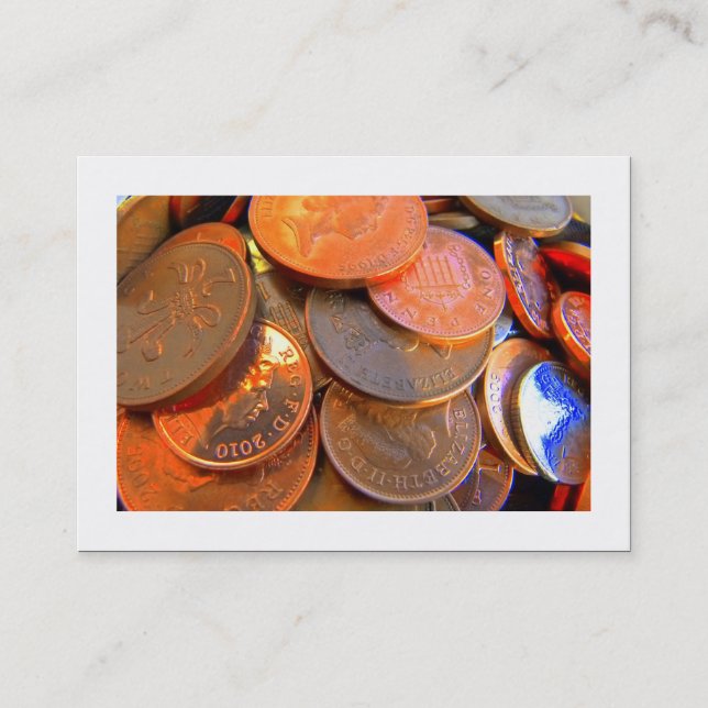 Tarjeta De Visita El color del dinero (bordeado) (Anverso)