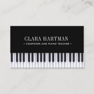 Tarjeta De Visita El compositor musical Piano Keys Icono social