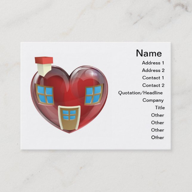 Tarjeta De Visita El concepto perfecto de la casa (Anverso)