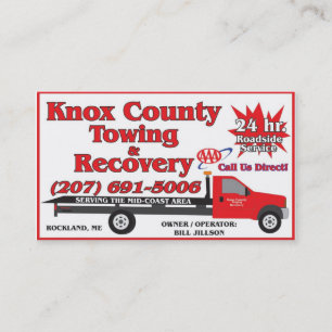 Tarjeta De Visita El condado de Knox que remolca el AAA