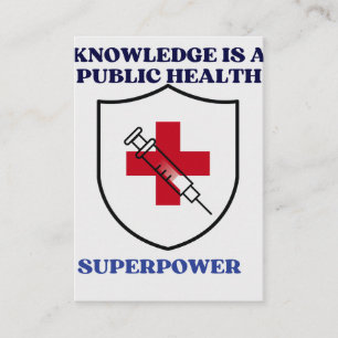 Tarjeta De Visita El conocimiento es un superpoder de salud pública 