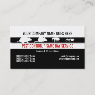 Tarjeta De Visita El control de los bichos del parásito personaliza