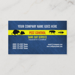Tarjeta De Visita El control de los bichos del parásito personaliza