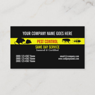 Tarjeta De Visita El control de los bichos del parásito personaliza