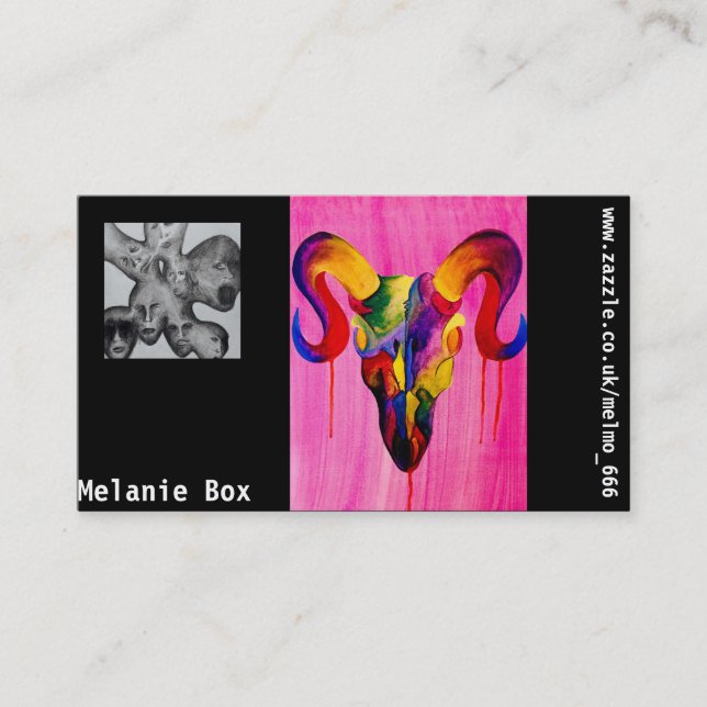 Tarjeta De Visita El cráneo y el fantasma del espolón diseñan las (Anverso)