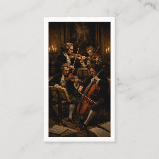 Tarjeta De Visita El Cuarteto de Cuerdas Clásico - Pintura al Óleo V