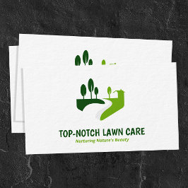 Tarjeta De Visita El cuidado del jardín paisajismo premium grueso