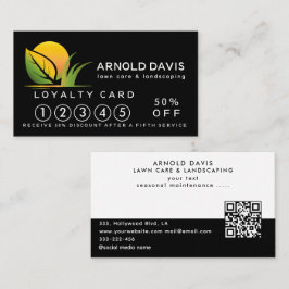 Tarjeta De Visita El cuidado moderno y estacional del césped y el pa