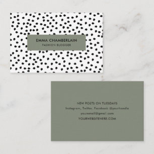 Tarjeta De Visita El dálmata minimalista destaca la modernidad simpl
