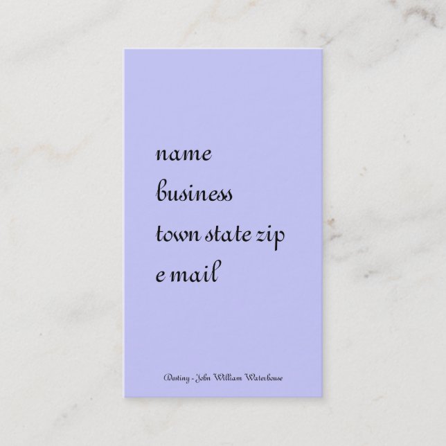 Tarjeta De Visita El destino desde una poción mágica (Anverso)