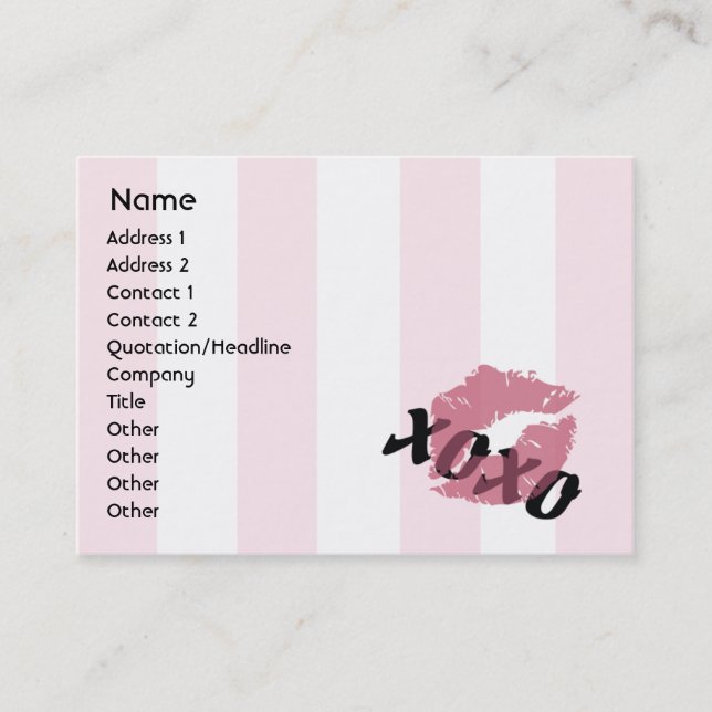 Tarjeta De Visita El día de San Valentín - Chubby (Anverso)