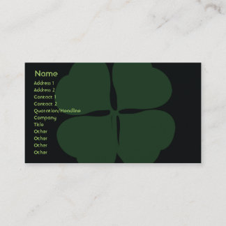 Tarjeta De Visita El día de St Patrick - negocio