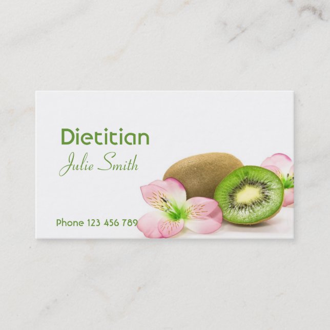 Tarjeta de visita el dietético (Anverso)