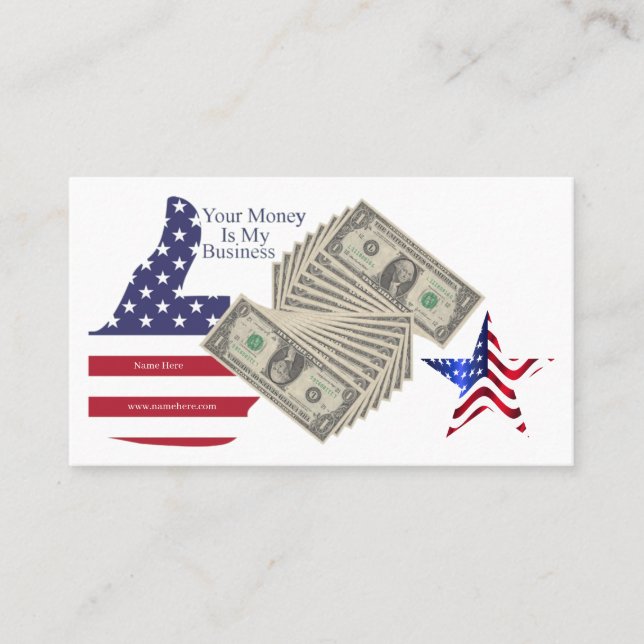 Tarjeta De Visita El dinero importa (Anverso)