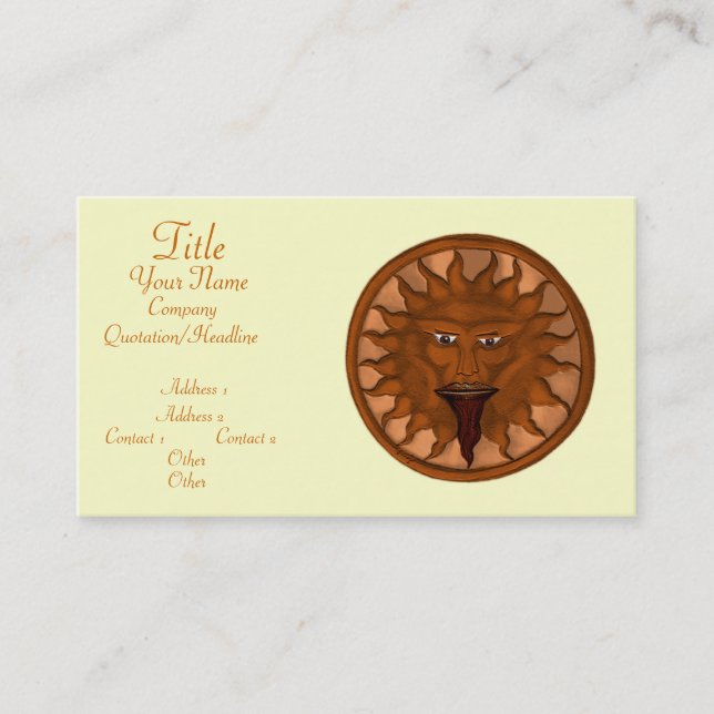 Tarjeta De Visita El Dios del Sol (Ra) (Bronce) (Anverso)