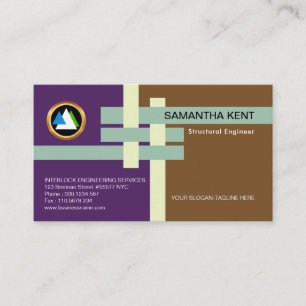 Tarjeta De Visita El dirigir estructural de las juntas que entrelaza