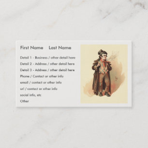 Tarjeta De Visita El divertido duelo de Kyd, Oliver Twist de Dickens